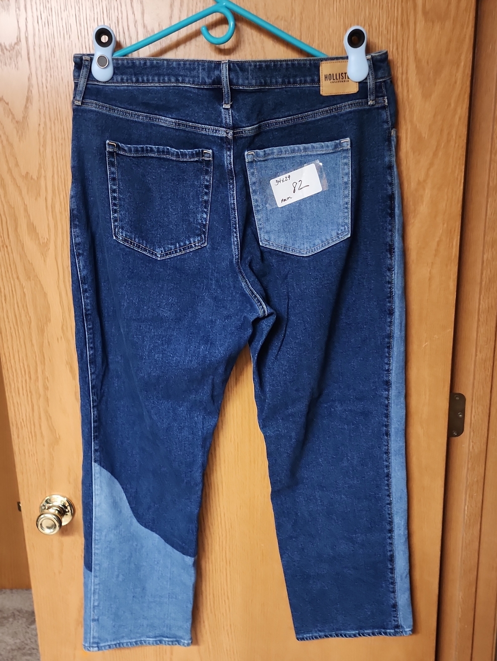 Hollister Womens Two-Tone Blue Relaxed Jeans 34x29 number 82